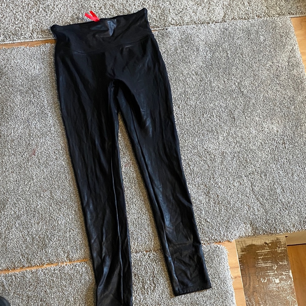 SPANX Shiny Black Leggings